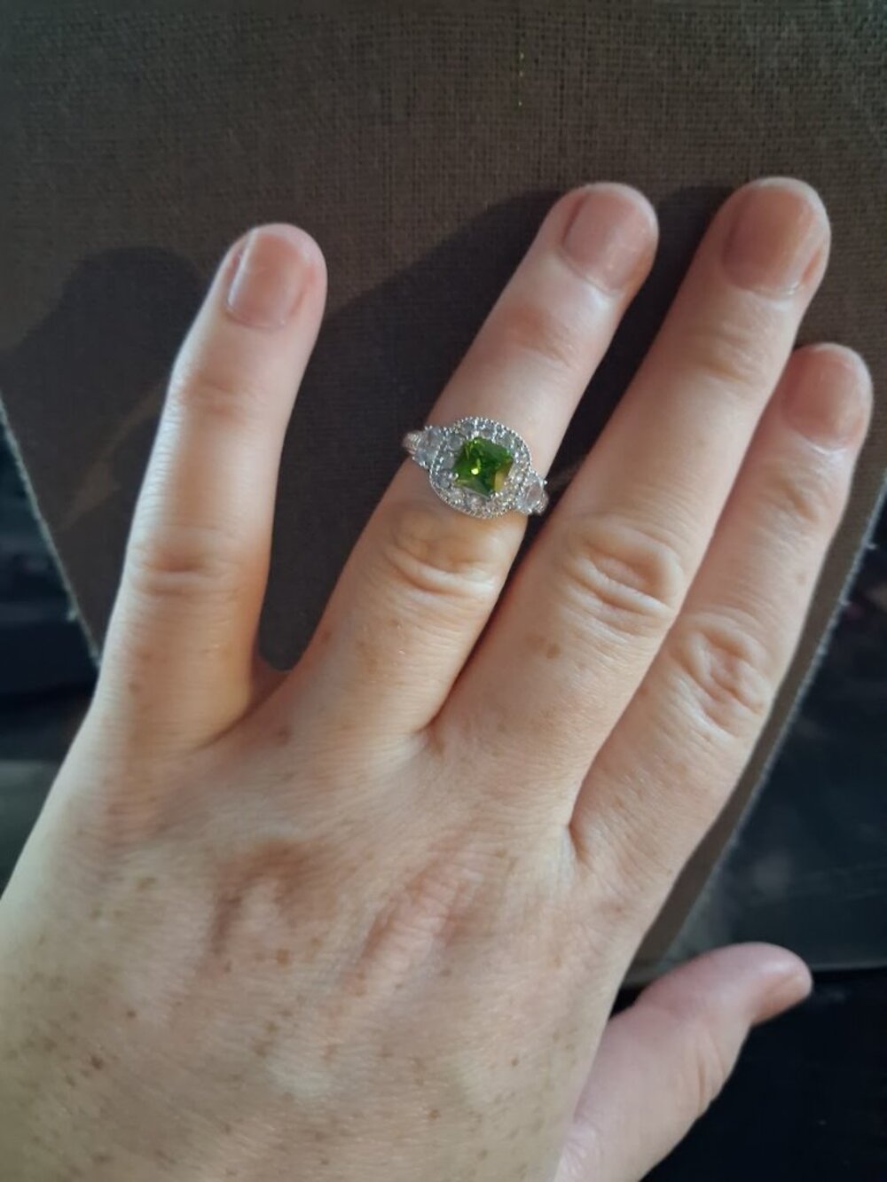 Green stoned ring